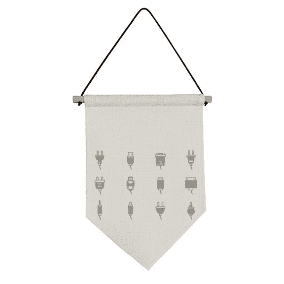 Circuit Diagram Plug Socket Pattern Canvas Flag Hanging Wall Art Decor Banner