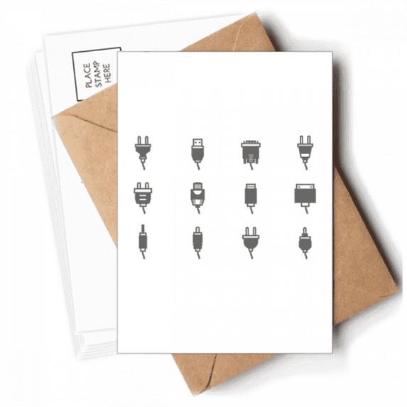 Circuit Diagram Plug Socket Pattern Postcards Envelopes Blank Note ...
