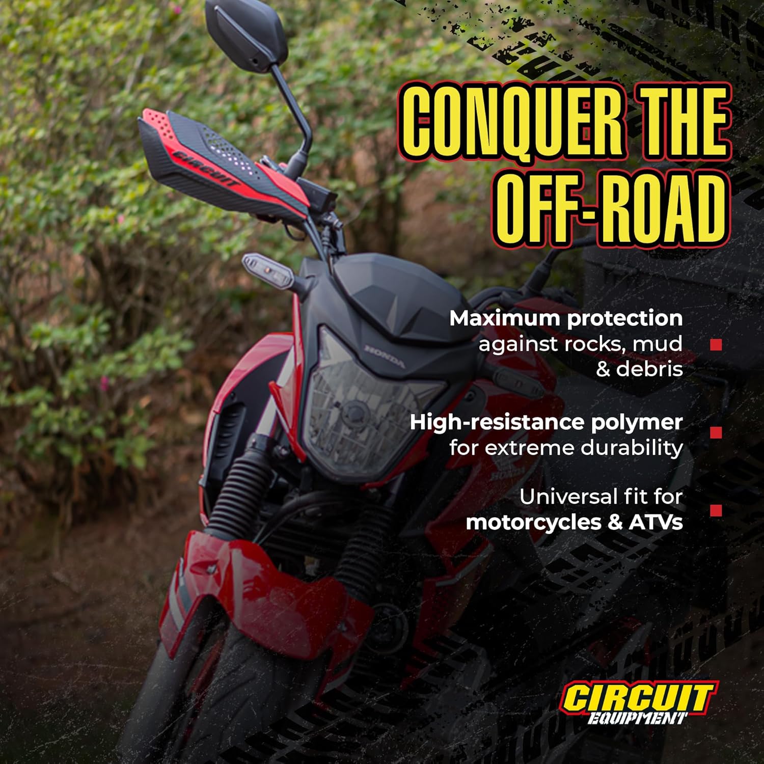 Shell Hand Guard Circuit Equipment Handguard Dakar Universal - Carbon Texture Shell ...