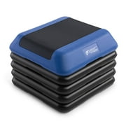 Circuit Fitness 16" x 16  Adjustable Aerobic Stepper Exercise Platform w/ 4 Risers 4"-6"-8"-10"-12"