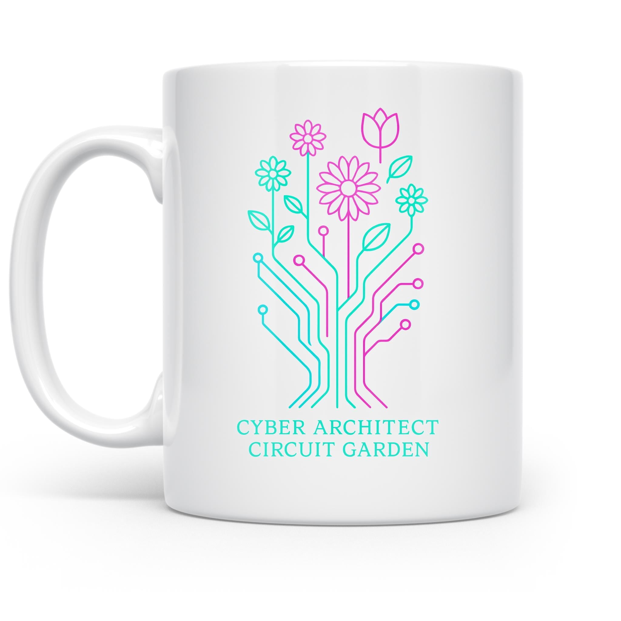 Circuit Garden Spark, 11oz mug for tech lovers and creative home office decor and makerspace