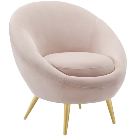 Modway Circuit Performance Velvet Accent Chair in Pink