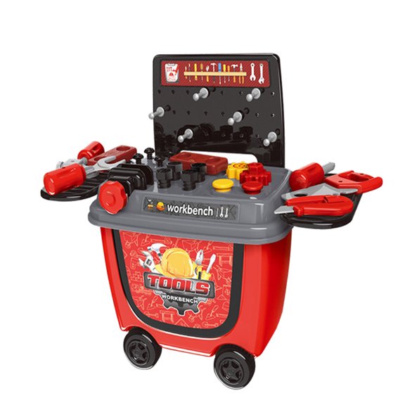 CircuitCraze 28Pcs adults Repair Tools play Power Workbench Construction Tool Bench Collectible Display Piece for Desk Shelf