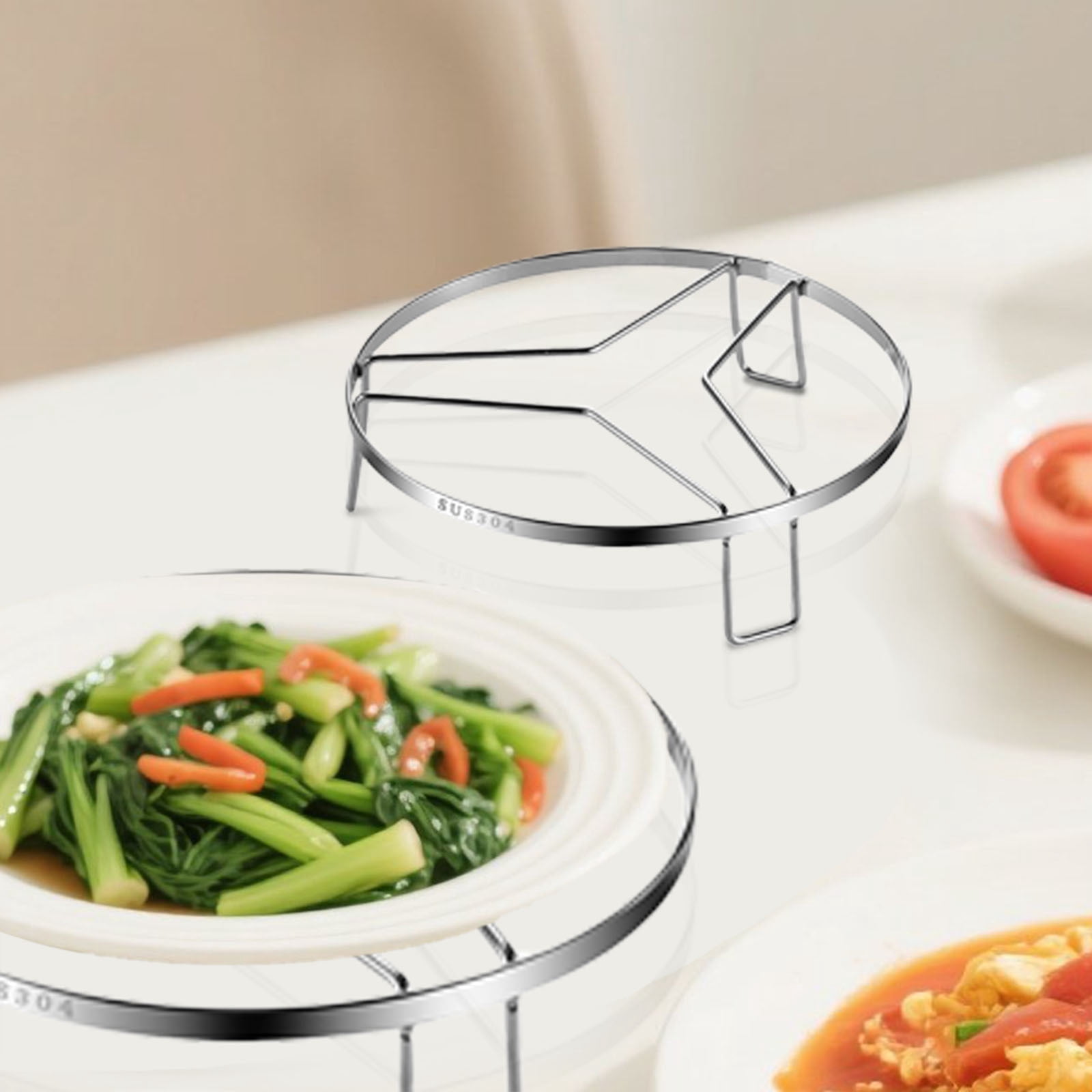 CircuitCraze 304 Stainless Steel Steamer Rack Multi Functional Kitchen ...