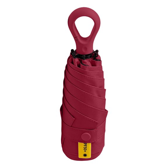 CircuitCraze Compact Travel Umbrella, Lightweight Folding Umbrella with Hook Ring Handle, Sun and Rain Protection