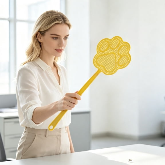 CircuitCraze Heavy Duty Fly Swatter with Long Handle for Indoor Outdoor