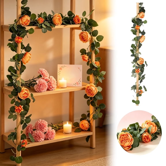 CircuitCraze Leaf Rose Vine for Home Wedding and Outdoor Ceiling Decor