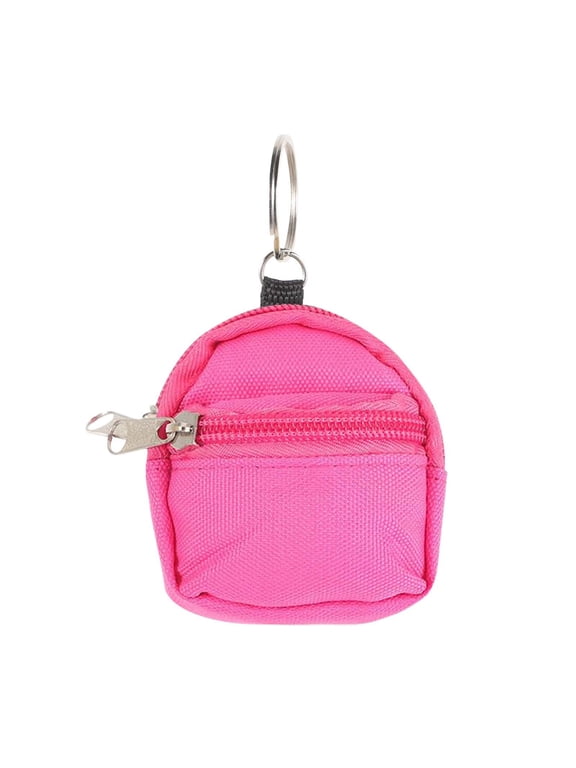 Mini Backpack Keychain Pouch, Compact Coin and Change Holder for Keys and Bags