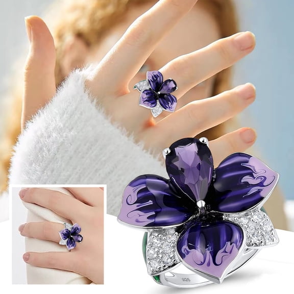 CircuitCraze Sparkling Butterfly Finger Ring for Promise and Engagement