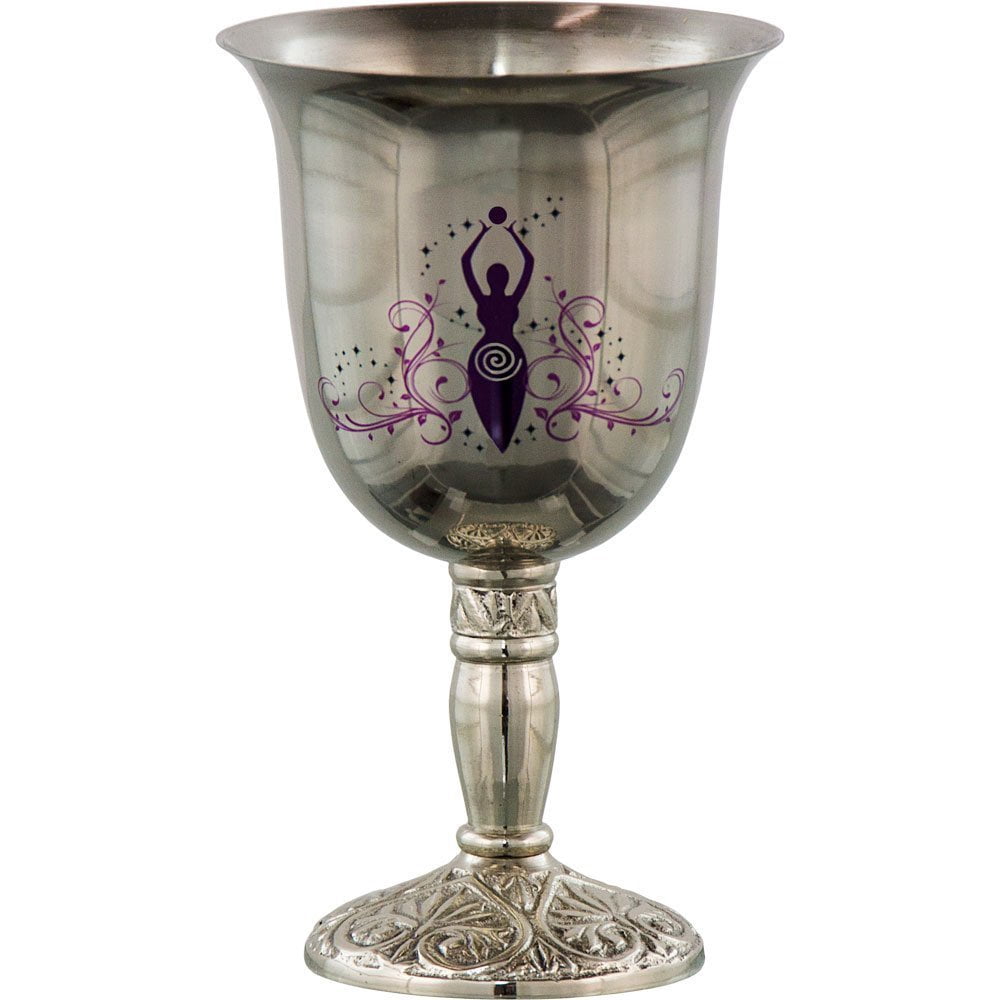 Veronese Design Baphomet Chalice With Stainless Steel Tumbler - Crimson Jeweled Serpent, 6 7/8 Inch, 6 Oz - View #7