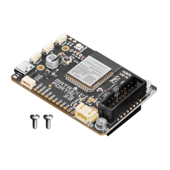 CircuitPythons Enableds ESP32S3 LED Matrixes Portals Internet Display for Computer Enthusiasts in Black