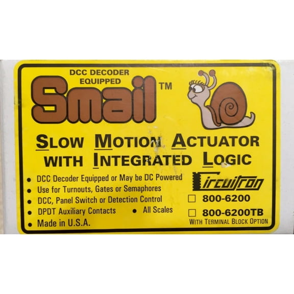 Circuitron 6200 SMAIL Tortoise Switch Machine with NCE DCC decoder MODELRRSUPPLY ,#G14E6GE4R-GE 4-TEW6W211087