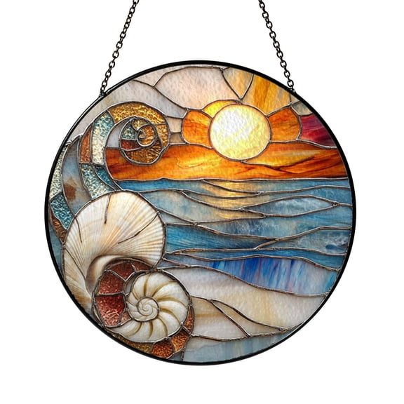 Circular Acrylic Window Art – Stained Glass Style Hanging
