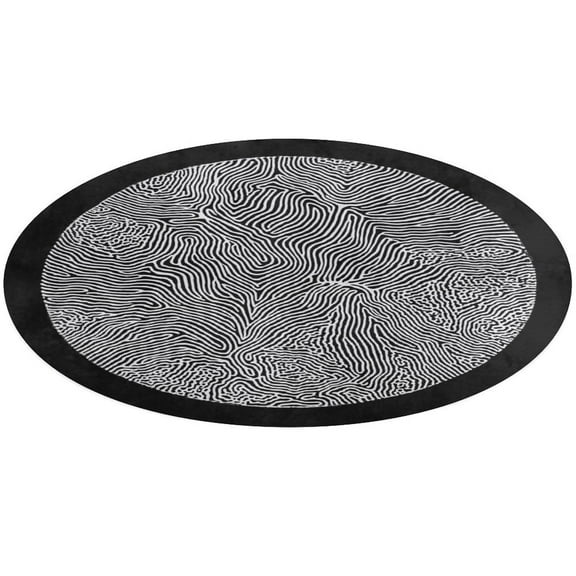 Circular Carpet Floor Mat Abstract White Line Art Circle Living Room Sofa Room Bed Rug Bedroom Carpets Design Home Decoration Rugs