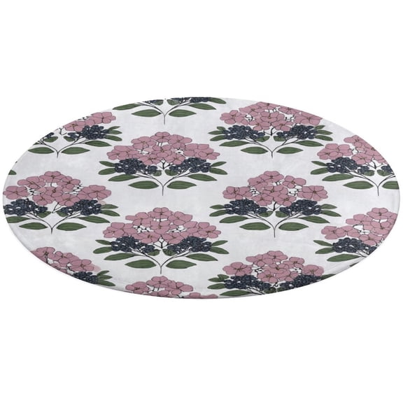 Circular Carpet Floor Mat Pink Floral Seamless Pattern Design Living Room Sofa Room Bed Rug Bedroom Carpets Design Home Decoration Rugs