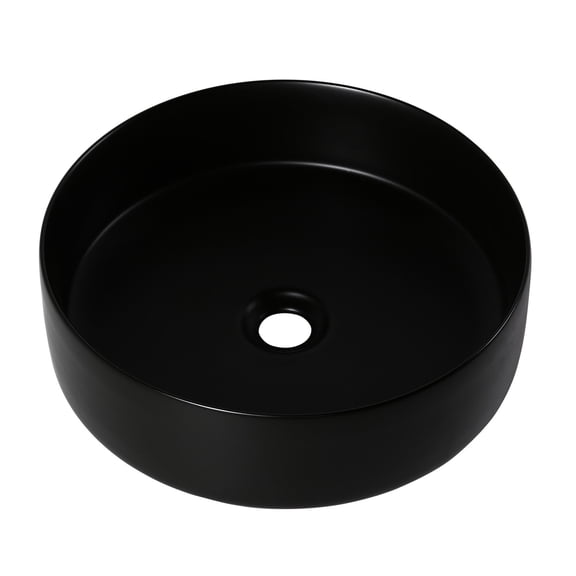 Circular Ceramic Sink for Bathroom Decoration | Enhances Bathroom's Visual Appeal | Durable and Easy-clean Ceramic | Above-counter Setup