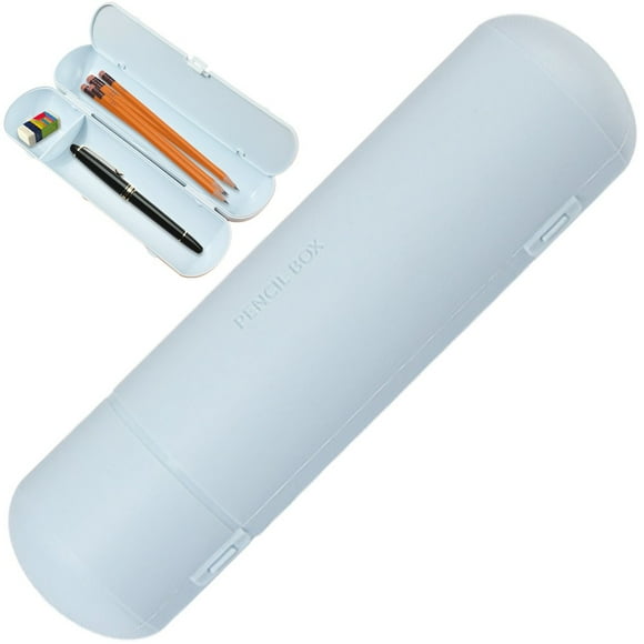 Circular Double Layer Pencil Case Cute Plastic Pencil Box Pen Capsule Cute Case office Supplies Stationery