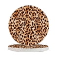 thumbnail image 1 of Circular Drink Coasters Set Cheetah Beautiful Home Decor Diatomite Heat-Resistant Diatomite Protect Table Countertop, 1 of 7