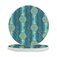 thumbnail image 1 of Circular Drink Coasters Set Chinese Style Pattern Beautiful Home Decor Diatomite Heat-Resistant Diatomite Protect Table Countertop, 1 of 7
