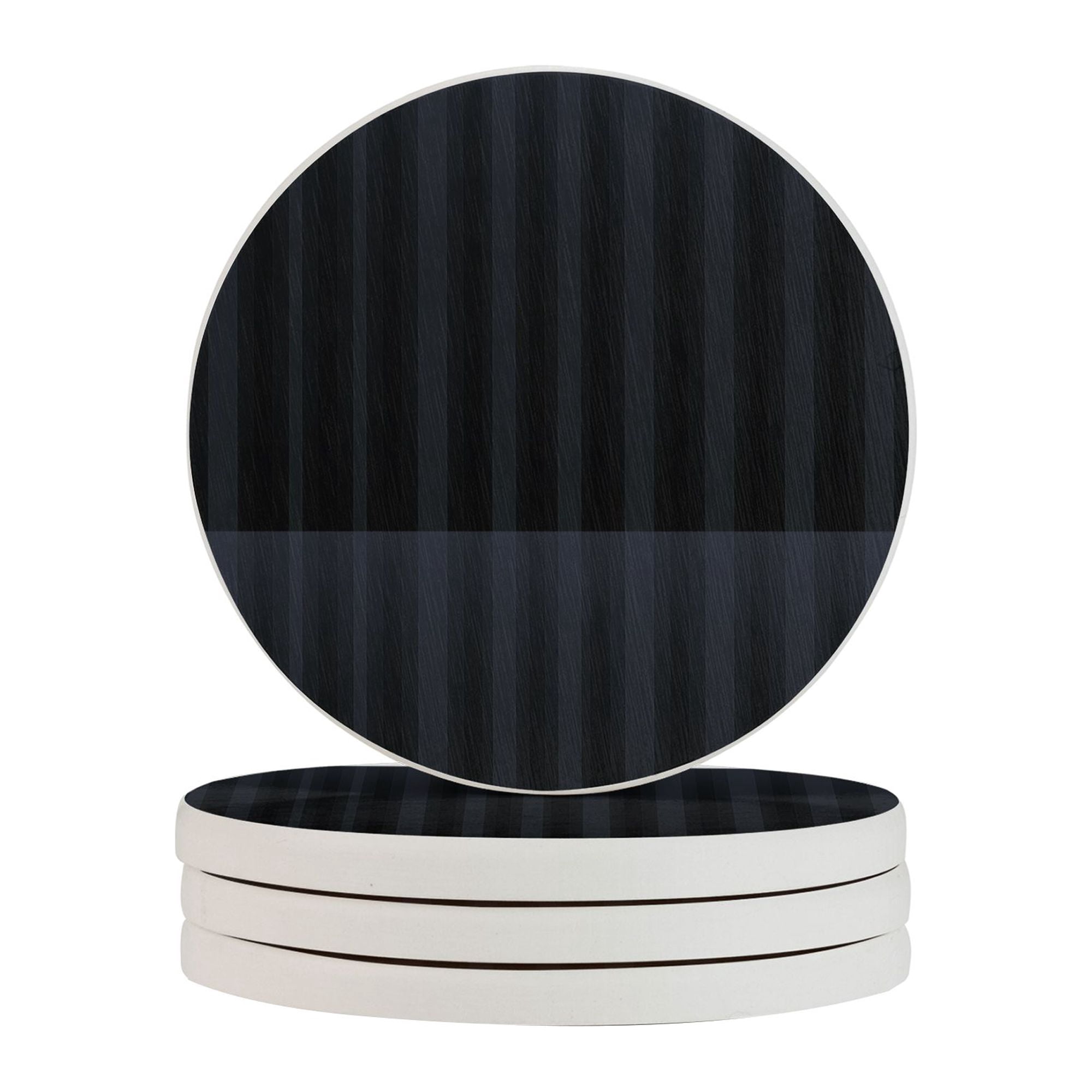 Circular Drink Coasters Set Dark-Vertical-Stripes- Beautiful Home Decor ...