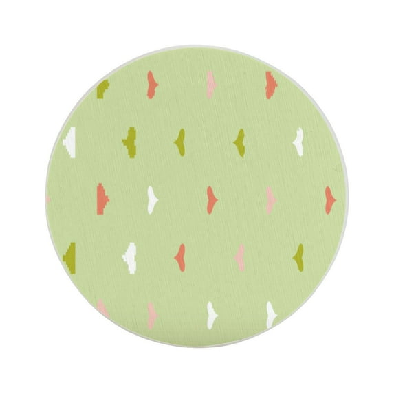 Circular Drink Coasters Set Seamless Pattern Background Beautiful Home Decor Diatomite Heat-Resistant Diatomite Protect Table Countertop