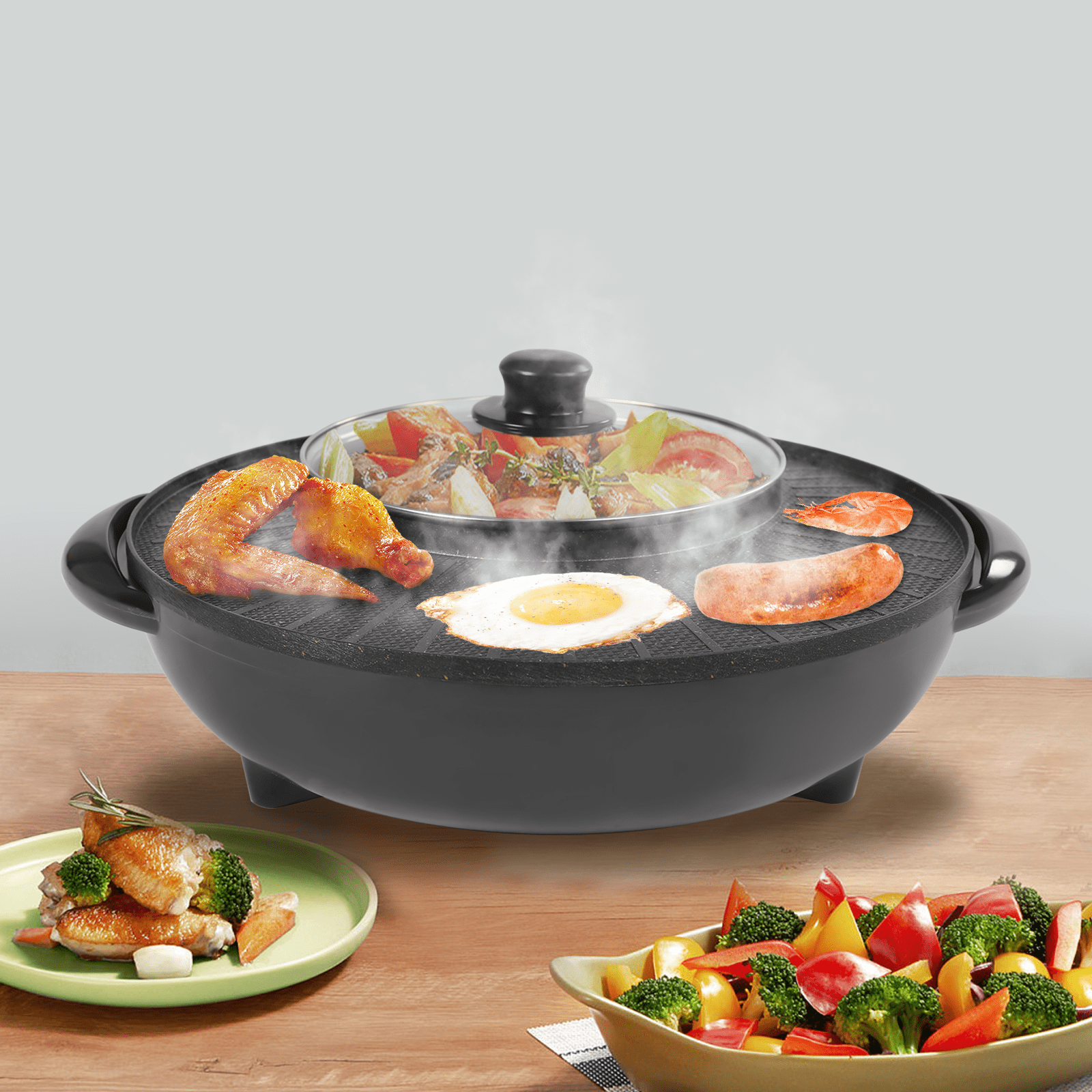 Circular Edition Hotpot Grill Combo Indoor BBQ Barbecue Shops Electric