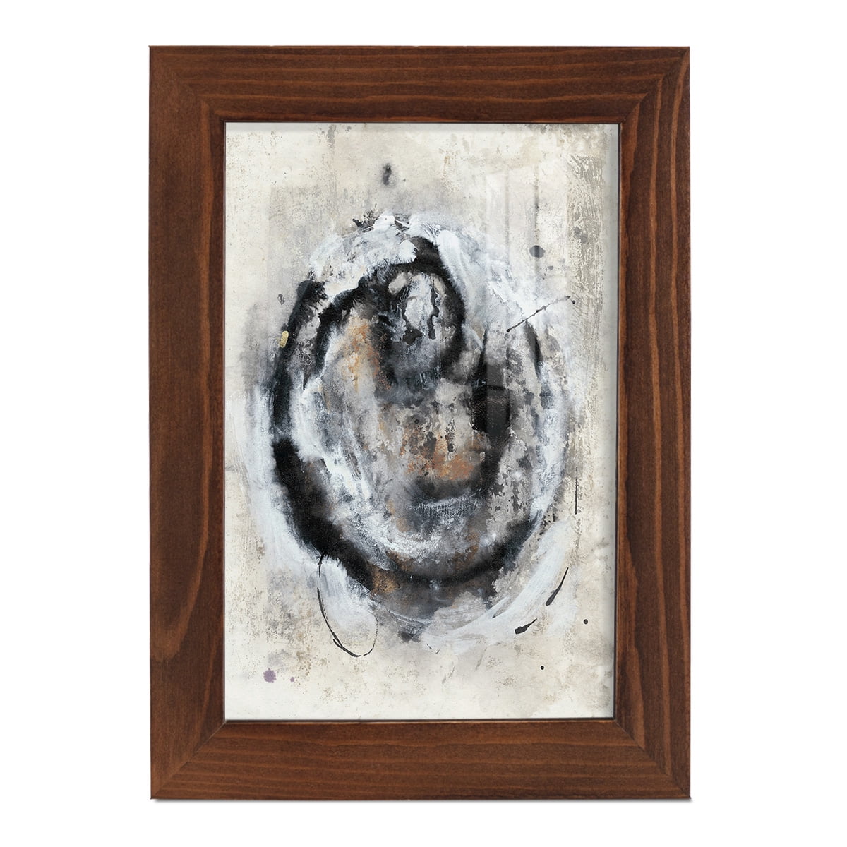 Circular Energy III -Framed Print w/glass-Chestnut