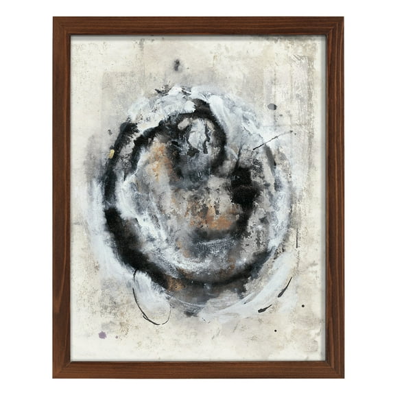 Circular Energy III -Framed Print w/glass-Chestnut