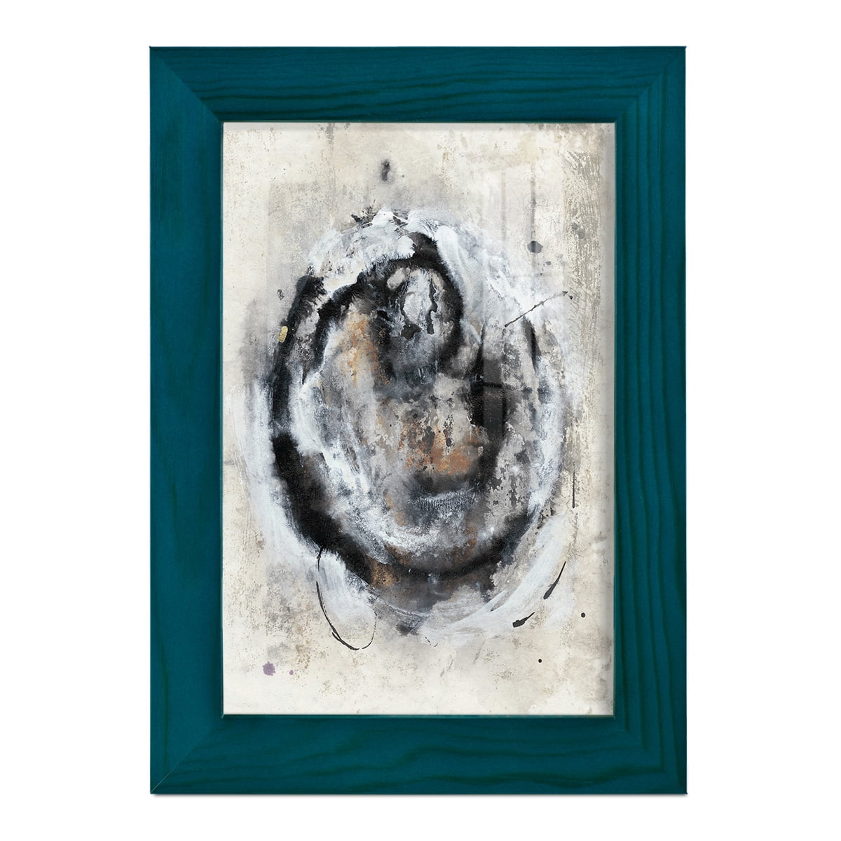 Circular Energy III -Framed Print w/glass-Ocean Blue