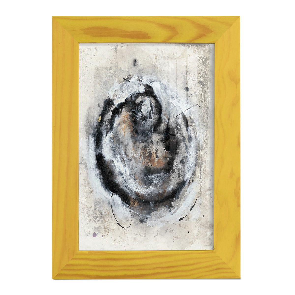 Circular Energy III -Framed Print w/glass-Sunflower Yellow