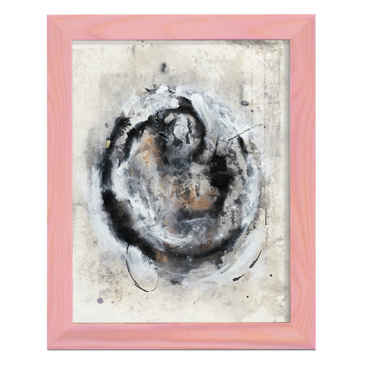 Circular Energy III -Framed Print w/glass-Sunset Pink