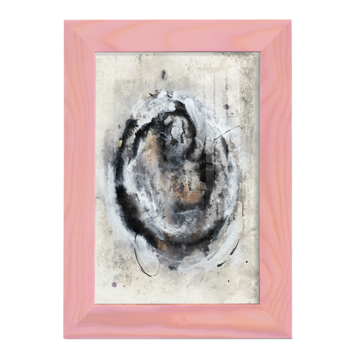 Circular Energy III -Framed Print w/glass-Sunset Pink