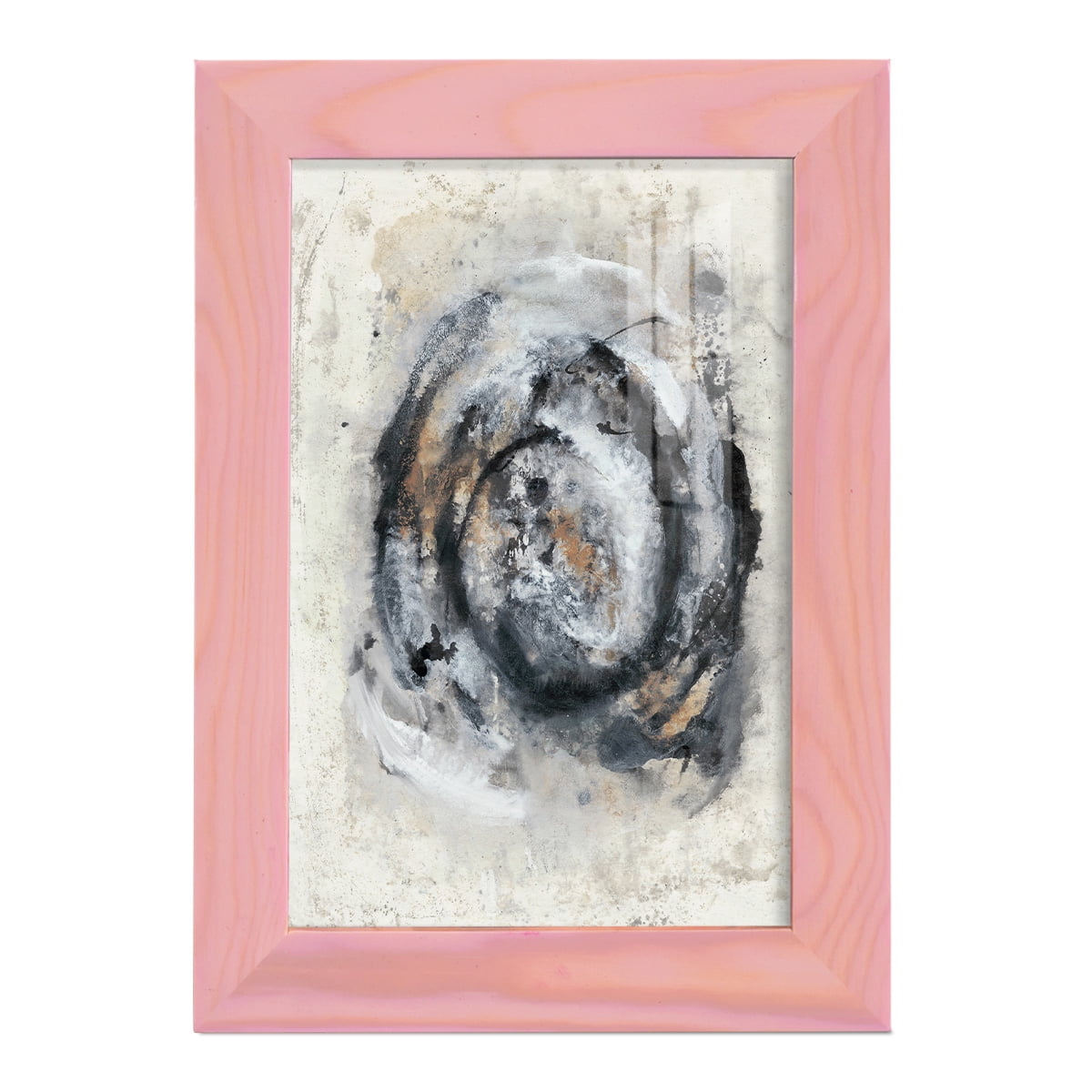 Circular Energy IV -Framed Print w/glass-Sunset Pink