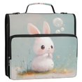 thumbnail image 1 of Circular Folder Package 13.6*3.5*12.4 Inches ,Binder Bag，Binder Organizer，Zipper Binder，3 Ring Binder ,Suitable for Work Bubble Bunny Cartoon, 1 of 8
