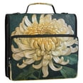 thumbnail image 1 of Circular Folder Package 13.6*3.5*12.4 Inches ,Binder Bag，Binder Organizer，Zipper Binder，3 Ring Binder ,Suitable for Work Colorful Chrysanthemum, 1 of 8