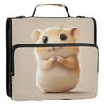 thumbnail image 1 of Circular Folder Package 13.6*3.5*12.4 Inches ,Binder Bag，Binder Organizer，Zipper Binder，3 Ring Binder ,Suitable for Work Cartoon Hamster, 1 of 8