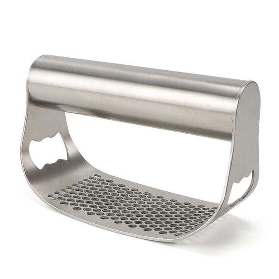 Circular Garlic Press Stainless Steel Roller Crusher For Easy Chopping Mincing Durable Kitchen Tool Efficient Garlic Grinder For Spices