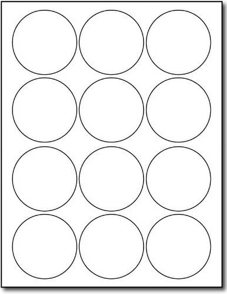 Circular Glossy Labels White Adhesive Stickers Printable with Inkjet
