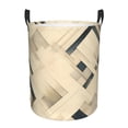 thumbnail image 1 of Circular Hamper Single Layer Laundry Basket Storage Basket Waterproof Single Layer Fabric With Handle Pe Support Strip Darkorchid Geometric Lines Hand-Drawn Sketch_4 Medium, 1 of 8