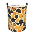 thumbnail image 1 of Circular Hamper Single Layer Laundry Basket Storage Basket Waterproof Single Layer Fabric With Handle Pe Support Strip Leopard_4 Medium, 1 of 8