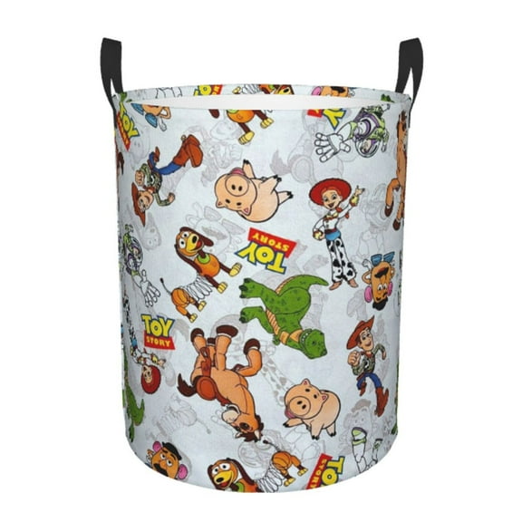 Circular Hamper with Handles, Toy Story Laundry Basket Dirty Clothes Storage Basket For Home Bathroom Small