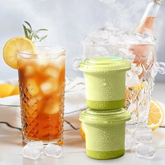Circular Ice Block Molds,Cocktail Whiskey Ice Tray,Flexible Large Ice Mold Maker,Durable Freezer Ice Mold,Slow Melting Beverage Ice Tray,Multi Purpose Kitchen Ice Block Tool,Home Drink Ice Storage
