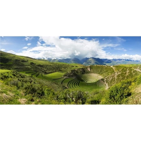 Circular Inca Terraces of Moray Machupicchu District Urubamba Province Cusco Region Peru Poster Print
