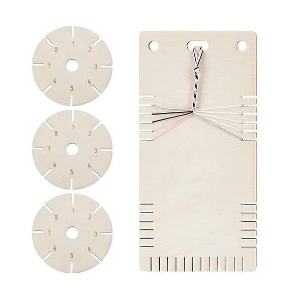 Circular Jewelry Weaving Board for Kids Adults Crafting Sturdy Portable Designs