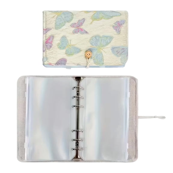 Circular Knitting Needle Case with Detachable 6 Hole PVC Binder Pocket Knitting Tool Organiser for Yarn Craft Tool