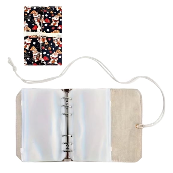 Circular Knitting Needle Case with Detachable 6 Hole PVC Binder Pocket Knitting Tool Organiser for Yarn Craft Tool