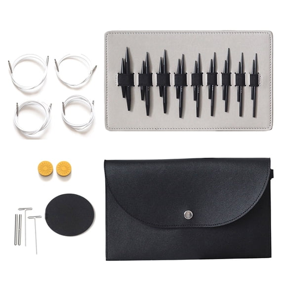 Circular Knitting Needle Set Short Round Knitting Needle Interchangeable Circular Needle Size 3.0mm-6.0mm Knitting Tool