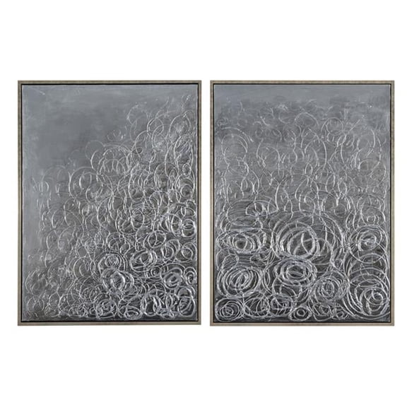 Circular Logic Hand Painted, Heavily Textured Bold Metallics Canvas Art by Martin Edwards