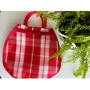Circular Mexican Plastic Bag, Tote, Purse 14x13 in | Market Mercado Gift Bag | Reusable Plastic Bag
