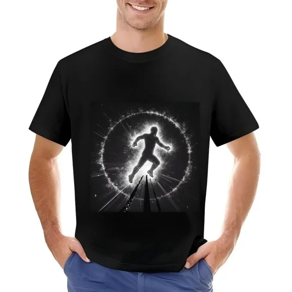 Circular Motion Radiant Graphic Cotton Short Sleeve Tee for Men Unisex T-Shirt up to size 5XL
